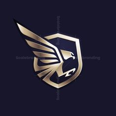 an eagle emblem on a dark background