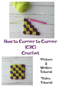 crochet how to corner to corner 2c crochet photo and written video