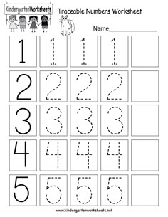 a printable worksheet with numbers for children to practice number recognition and writing