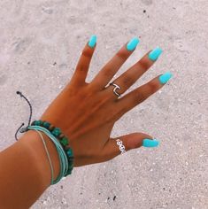 Vsco Nails, Cowboy Nails, Teen Nails, Beachy Nails, Unghie Sfumate, Country Nails, Turquoise Nails