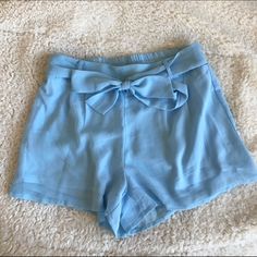 Nwot High-Waisted Baby Blue Chiffon Shorts Baby Blue Shorts, Becky Blackbell, Chiffon Shorts, Clothes To Make, Strawberry Shortcake, Blue Shorts, Blue Sea, Baby Blue, Chiffon