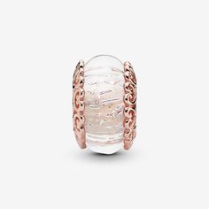 Iridescent Murano Glass Charm Slide Bracelet, Rose Gold Charms, 925 Silver Bracelet, Pandora Bracelet Charms, Gold Charm Bracelet, Pandora Charm, Pandora Bracelets, Pandora Bracelet