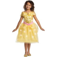 Brand New Just Missing Hair Clip. Light Up Halloween Costumes, Disney Princess Belle Dress, Belle Dress Up, Princess Belle Dress, Up Halloween Costume, Elsa Frozen Costume, Light Up Costumes, Light Up Dresses, Princess Halloween Costume