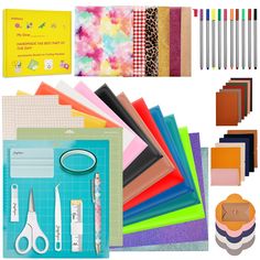 many different types of crafting supplies are shown