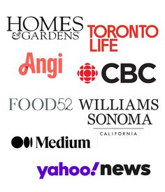 many different types of logos are shown in this image with the words, home's gardens