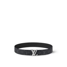 LOUIS VUITTON® - Lv Dimension 40mm Reversible Belt - Monogram Eclipse Streetwear Inspiration, Micro Bags, Louis Vuitton Official Website, Ballerina Pumps, Louis Vuitton Belt, Reversible Belt, Louis Vuitton Official, Silver Jewelry Fashion, Buckle Shoes