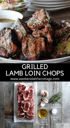 grilled lamb loin chops with garlic and herbs