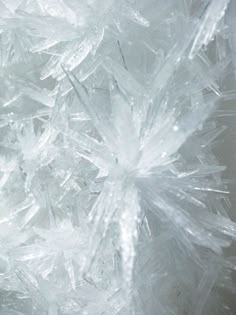 close up view of ice crystals in the snow