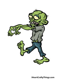 an image of a cartoon zombie running