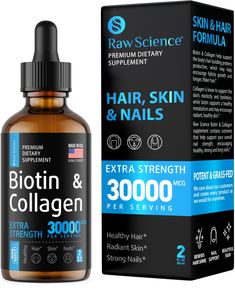 PRICES MAY VARY. 【FASTER HAIR GROWTH】 - Raw Science's optimized formula helps to make hair grow faster and longer. A perfect blend of hair vitamins for faster hair growth, infused with biotin 10000mcg, just a few drops a day promotes fast hair growth. 【SOOTHING RESTORATION】 - Raw Science's liquid collagen and biotin drops contain hair loss vitamins for a healthy scalp. Our expert formula is a perfect choice for hair vitamins for hair loss for women. 【NAIL GROWTH】 - Your complete source of nail v Make Hair Grow Faster, Biotin Supplement, Hair Color Images, Vitamins For Hair, Liquid Collagen, Multi Vitamins, Health For Women, Hair Facts, Biotin Hair Growth