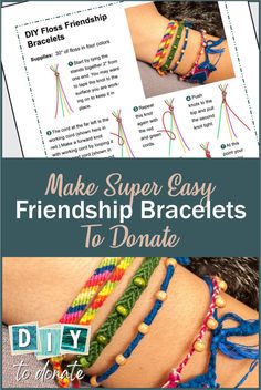 the instructions for how to make super easy bracelets