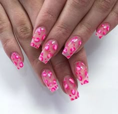 Heart Nail Designs, Cheetah Nails, Polished Nails, Drip Nails, Nagel Tips, February Nails, Leopard Nails, Y2k Nails