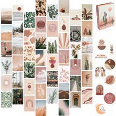 a collage of images with different plants and shapes