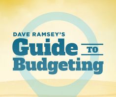 a guide to budgeting with the title in blue and yellow on top of it