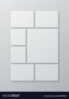 white paper squares on a gray background