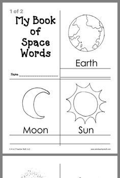 the worksheet for learning how to read the moon and stars in this printable book