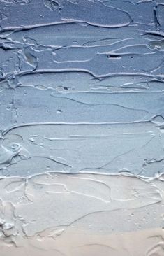 an abstract painting with white and blue colors