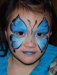 face painting! Butterfly Face Paint, Girl Face Painting, Face Painting Tutorials, Butterfly Makeup, Butterfly Face, Face Painting Easy, Kids Face Paint, Face Painting Halloween, Face Painting Designs