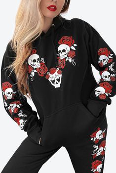 Love to Death Skulls & Roses Boyfriend Fit Hoodie Love to Death original skulls & Roses graphics. Printed on a plush cozy mens/unisex sized hoodie for that comfy roomy boyfriend fit that feels like a hug. 100% Cotton premium fleece Will not pill and maintains its quality wash after wash. Model size: 36" bust wearing size Medium Size Tip: If you want a roomier oversized "boyfriend" fit go up a size than what is listed on size chart below. For a regular fit true to your size, go by the size sugges Roses Boyfriend, Pin Up Pants, Baddie Fashion, Inked Shop, Character Clothing, Fashionably Late, Biker Outfit, Pin Up Outfits, Skull Clothing