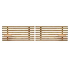 two wooden slats are shown against a white background