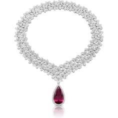 Pasquale Bruni  - Garden Goddess Necklace in 18k White Gold with White Diamonds and Rubellite Goddess Garden, Garden Goddess, Gold Goddess, Goddess Bracelet, Pasquale Bruni, Goddess Necklace, Luxury Necklace, A Goddess, Expensive Jewelry