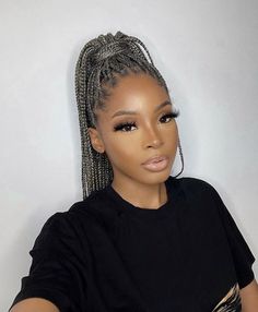 Grey Hair Braids, Braiding Hair Colors, Black Box Braids, Faux Loc, Blonde Box Braids, African Hair Braiding Styles, Blonde Braids, Afrikaanse Mode, Box Braids Hairstyles For Black Women