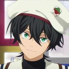 Miya Chinen, Green Eyes, Anime Character, Black Hair, Green, Hair