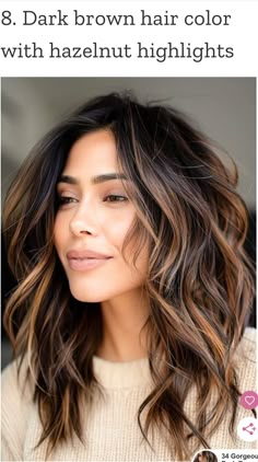 Brunette Dimensional Highlights, Brunette Hair With Highlights And A Money Piece, Long Hair Color Ideas For Brunettes, Ribbon Highlights Hair Dark Brown, Sombre Brown Hair, Hair Trends Winter 2024, Brown Hair For Winter, Subtle Caramel Highlights On Brown Hair, Faceframe Highlights Brunette