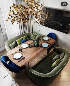 Dining Room With Sofa Ideas, Dining Room Couch Seating, Dining Room With Couch Seating, Dining Room Couch Seating Sofas, Couch At Dining Table, Colorful Eclectic Dining Room, Couch Dining Seating, Dining Table With Couch, Couch With Dining Table