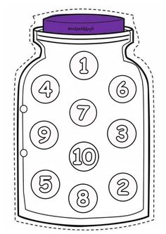 a counting jar with numbers on it