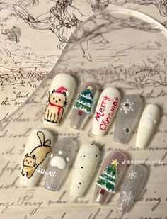 Christmas Nails Idea, Iris Nails, Kylie Nails, Pink Tip Nails, Nail Art Noel, Kids Nail Designs, Eye Nail Art, Pink Gel Nails