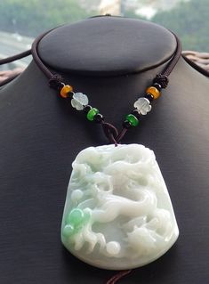 Certified Green 100% Natural A Jade jadeite pendant Dragon Lotus Flower Ruyi 生意兴隆 455656 ** This item haven`t tie the pendant! If you want we tie the jade. please send message before send payment Or use the paypal message notify you need tie pendant! Look other item on Ebay Auction.You can go to Click & View other EBAY item with Gallery size 53 mm X 43 mm X 12 mm    color undyed, 100% Natural A Jade jadeite   Green       color * see picture* condition Translucent * see Picture* This pendant include string cord Free include jewelry pouch FREE shipping to worldwide FREE Payment method If your Location out of USA. Just can accept the payment by Paypal Payment method Paypal Shipping cost FREE by Air Mail ** 9-20 delivery time ** Over 6 items Or One invoice Over $40 will ship out by Registered Paypal Payment, Fashion Jewelry Necklaces, Jewelry Pouch, Air Mail, Lotus Flower, Fashion Watches, Green Colors, Green Color, Send Message