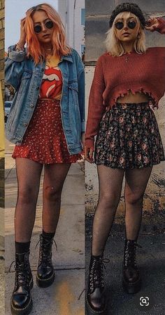 Edgy Nerd Outfits, Edgy Plaid Skirt Outfit, How To Dress Up Band Tees, Bold Fall Outfits, Plus 90s Fashion Outfits, Plus Night Out Outfit Plus Size, Gen Z Goth Fashion, Vegas Fashion Spring, Sxsw Outfit Ideas