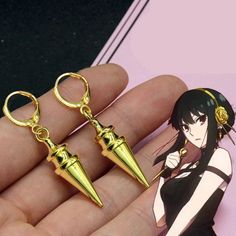 HandmadeMaterial: GoldLength: as showndescribe:Anime Earrings, Cosplay, Anime Cosplay, Cosplay Earrings Anime Merchandise Joel EarringsHope you will love my products as much as I love making them Yor Forger Earrings, Anime Inspired Earrings, Anime Merchandise Accessories, Mha Earrings, Diy Anime Accessories, Anime Stuff To Buy, Anime Accessories Jewelry, Tokyo Revengers Earrings, Anime Inspired Jewelry