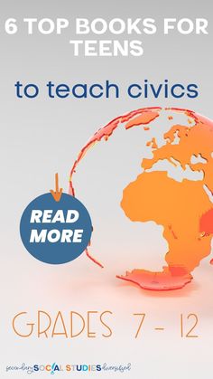 a poster with the words top books for teens to teach civics