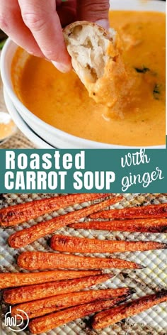 roasted carrot soup with ginger is an easy and delicious side dish