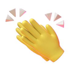 a pair of yellow rubber gloves with diamond shapes around the fingers on a white background