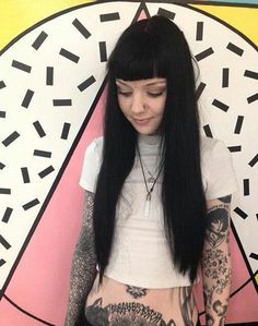 Tattoo artist: Grace Neutral @ graceneutral Grace Neutral Style, Grace Neutral Tattoo, Grace Neutral, Creative Tattoo, Haircuts For Long Hair With Layers, Hair 2024, Long Dark Hair, Body Modification, Hair Tattoos