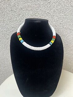 Vtg Collar Choker Necklace Tribal African Zulu Style Seed Beaded 20”  | eBay Beautiful Beaded Jewelry, Collar Choker, Choker Collar, Zulu, Jewelry Bags, Size 20, Seed Beads, Choker, Beaded Jewelry