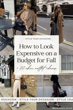 Fall Designer Outfits, Old Money Fall Aesthetic, Fall Outfits Old Money, Fall Wardrobe Basics, Looking Expensive, Look Expensive On A Budget, Fall Aesthetic Outfit, Fits Fall, Minimalist Wardrobe Essentials