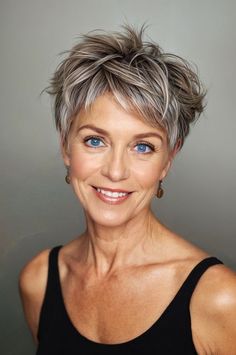 70 Hair Styles, Hair For Women Over 50, 70 Hair, Short Spiked Hair, Short Spiky Hairstyles, Short Silver Hair, Haircuts For Women Over 50, Men's Haircuts, Spiked Hair