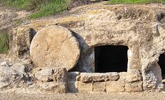 there is a large rock with a hole in it