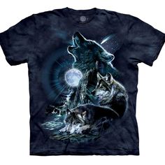 Do You Love Wolves? Be At One With Your Inner Self With This Wolf Adult T-Shirt From The Mountain! ~ Classic Style Pre Shrunk Mottle Dye Adult Unisex T-Shirt With A Generous Cut. Each One Is Unique! ~ Made From 100% Heavy Weight Cotton. 100% Irresistible. ~ Features Amazingly Realistic Graphics And Vibrant Colors. ~ Machine Washable And Can Be Ironed Over. Designs Will Not Fade Or Crack. Condition - Brand New! Unused In Perfect Condition. Bark At The Moon, Anne Stokes, Moon Graphic, Moon T Shirt, Wolf Shirt, Mountain Tshirt, Art Patterns, Wolf T Shirt, Trendy Tshirts