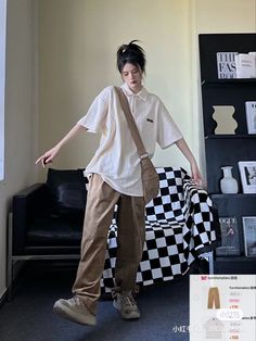 Korean Boyish Outfit, Tomboy Fashion Summer, Tomboy Summer Outfits, Summer Tomboy Outfits, Tomboy Outfits Summer, Boyish Style, Korean Summer Outfits