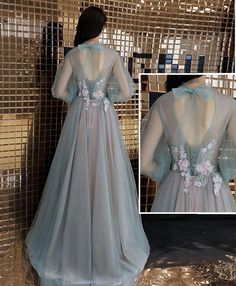 Зеленая кружевная кружева Prom Dress Green, डिजाइनर कपड़े, Lace Long Prom Dress, Hijab Dress Party, Green Tulle, Soiree Dress, Tulle Evening Dress, Prom Dress Shopping, Custom Size Dresses