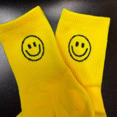 New With Tags Made In Korea Yellow Smiley Face, Smiley Faces, Smiley, Hosiery, Color White, Socks, Outfit Ideas, Women Accessories, Tags