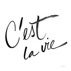 the word cest la vie written in black ink