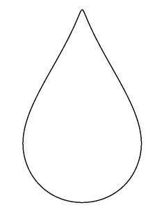 a line drawing of a droplet with one end cut out and the other half drawn