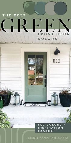 the best green front door colors for 2013