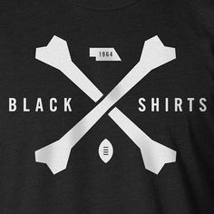 a black shirt with two crossed baseball bats and the words black shirts printed on it